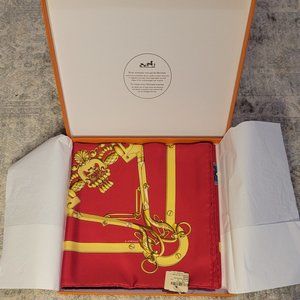 NWT Auth VINTAGE Hermès Silk Scarf "Mors et Gourmettes" 90